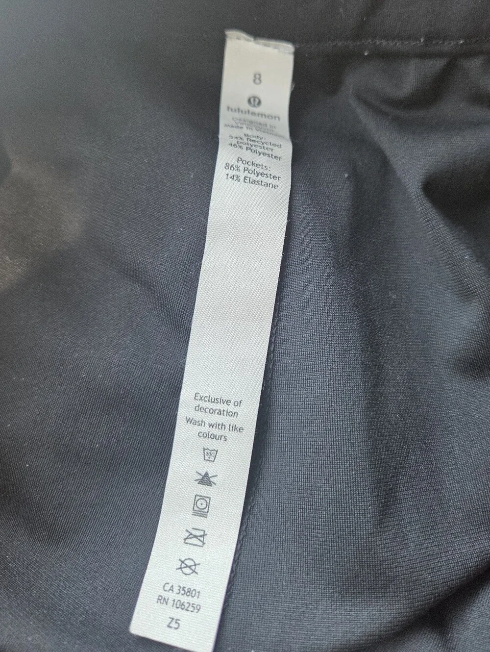 LULULEMON Relaxed Fit HR Pleated Essential Trousers Black Pants Size: 8